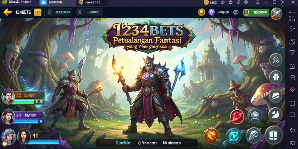 Screenshot menunjukkan aksi seru dalam petualangan RPG.