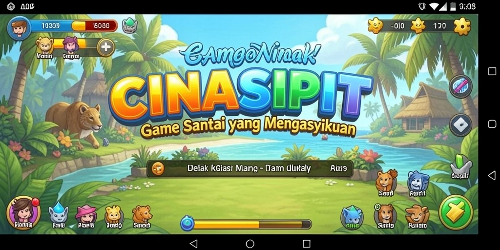 Tampilan gameplay seru dan berwarna-warni di CINASIPIT.