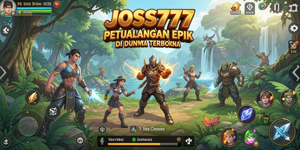 Screenshot gameplay JOSS777 yang menampilkan eksplorasi dunia terbuka.